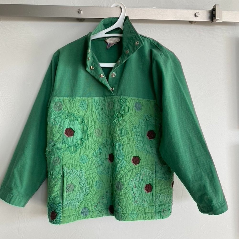 RARE: Carleen Green Quilted Women's Top XS - Picture 4 of 7